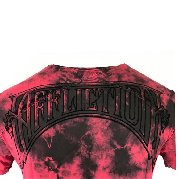 AFFLICTION Mens VALUE CAST FLEUR T-Shirt Biker - Picture 6 of 8